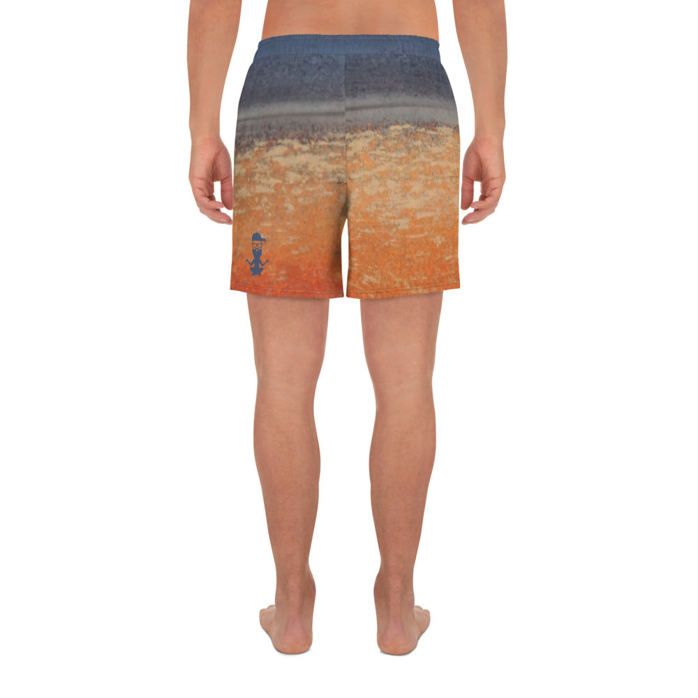 Yoga with Brett Red Sky ~ Men's Recycled Athletic Shorts
