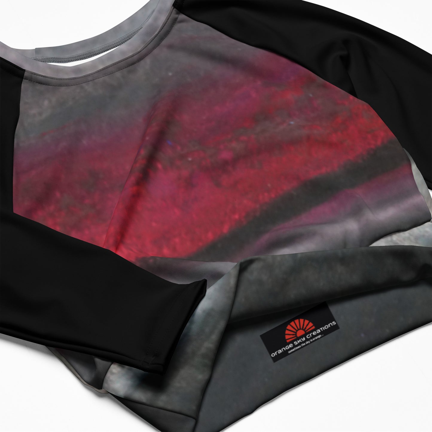 Be Adventurous ~ Recycled long-sleeve crop top