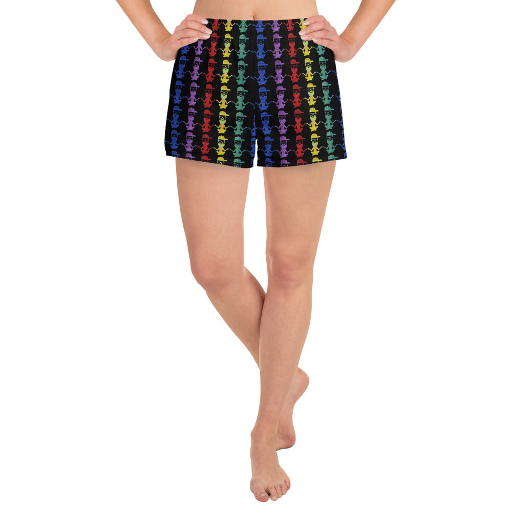 Yoga with Brett ~ PRIDE ~ Women’s Recycled Athletic Shorts