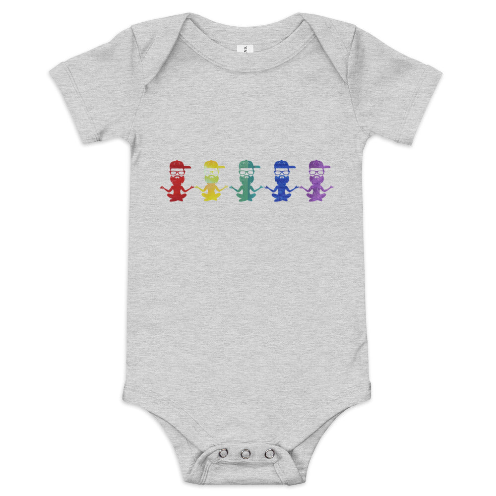 Yoga with Brett ~ PRIDE edition ~ Baby short sleeve onesie