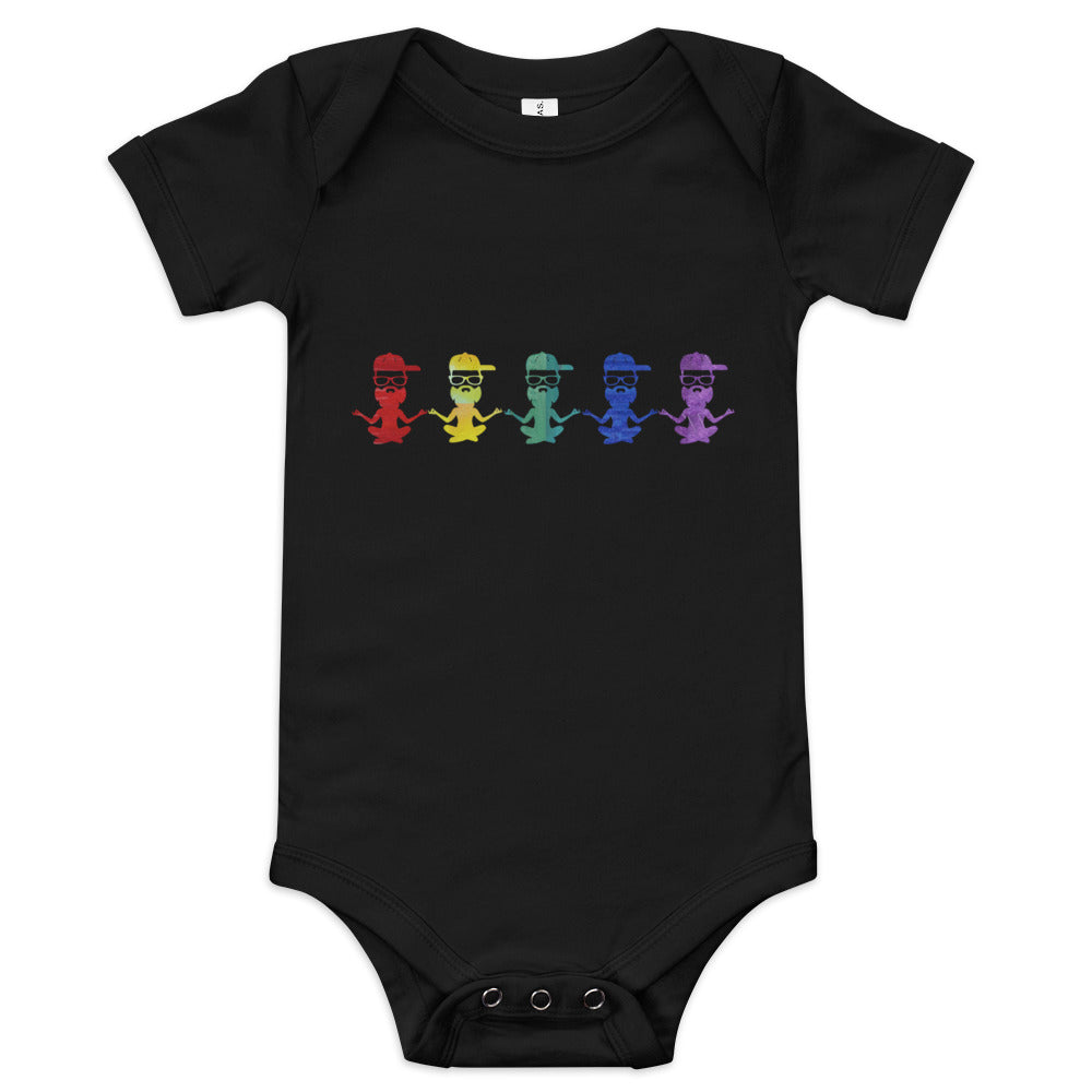 Yoga with Brett ~ PRIDE edition ~ Baby short sleeve onesie