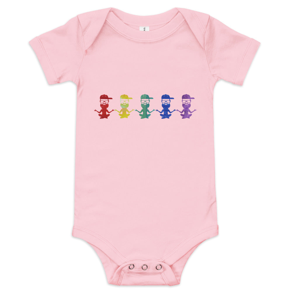 Yoga with Brett ~ PRIDE edition ~ Baby short sleeve onesie