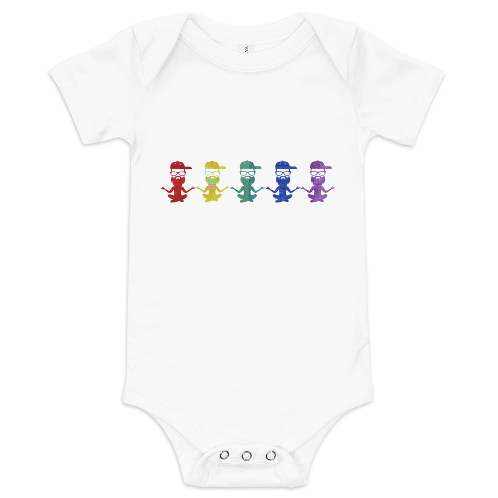Yoga with Brett ~ PRIDE edition ~ Baby short sleeve onesie