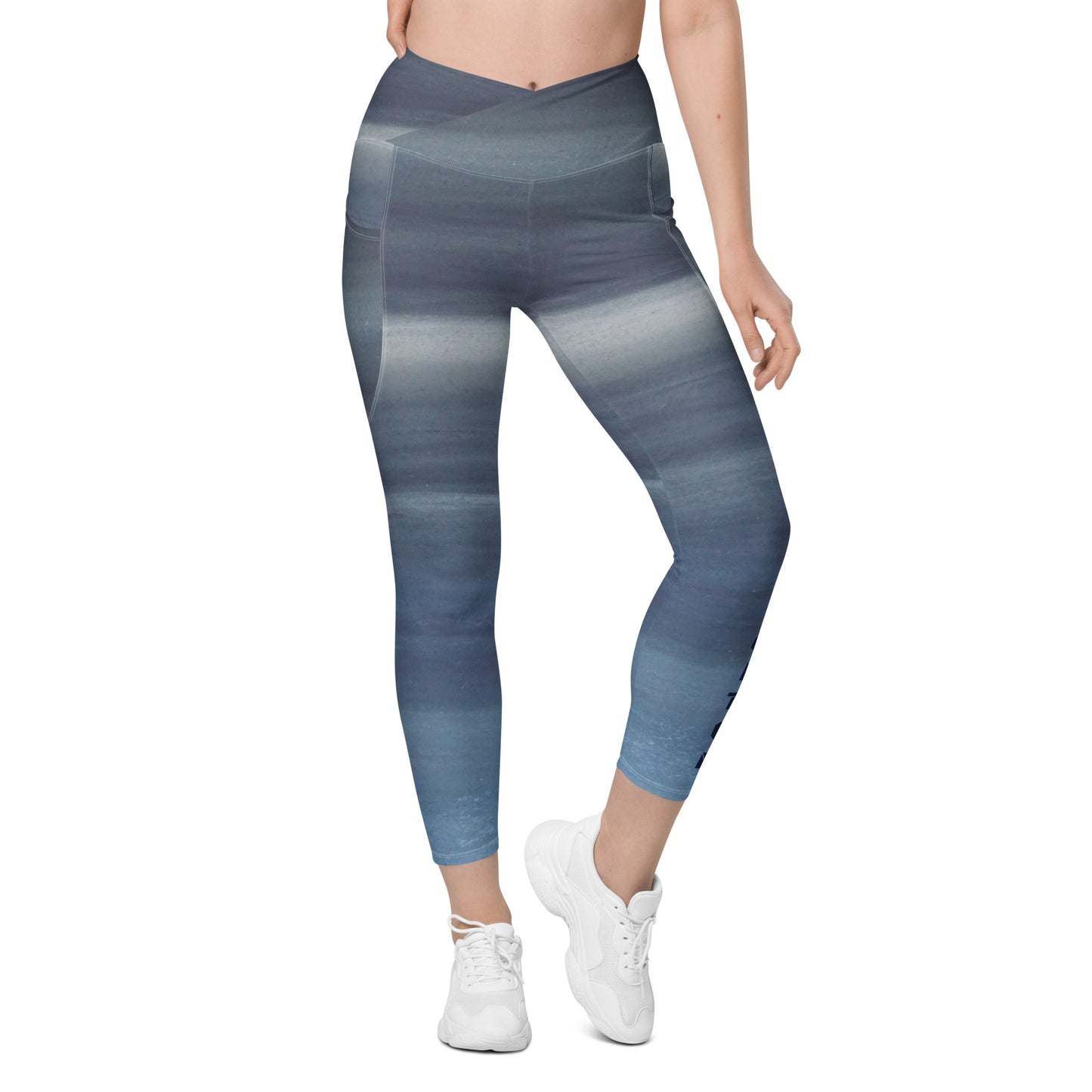 Push the Limit Brighton ~ Crossover Waist Leggings with Pockets
