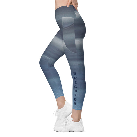 Push the Limit Brighton ~ Crossover Waist Leggings with Pockets