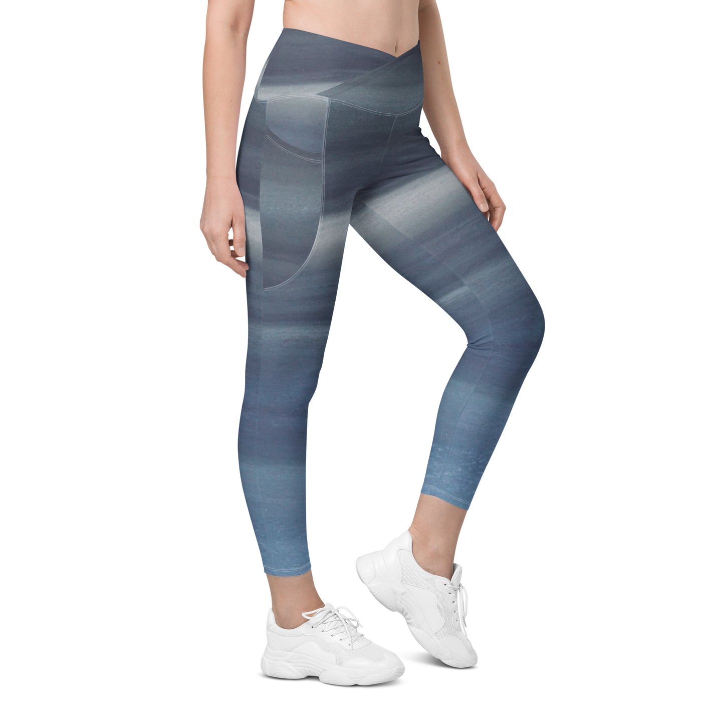 Push the Limit Brighton ~ Crossover Waist Leggings with Pockets