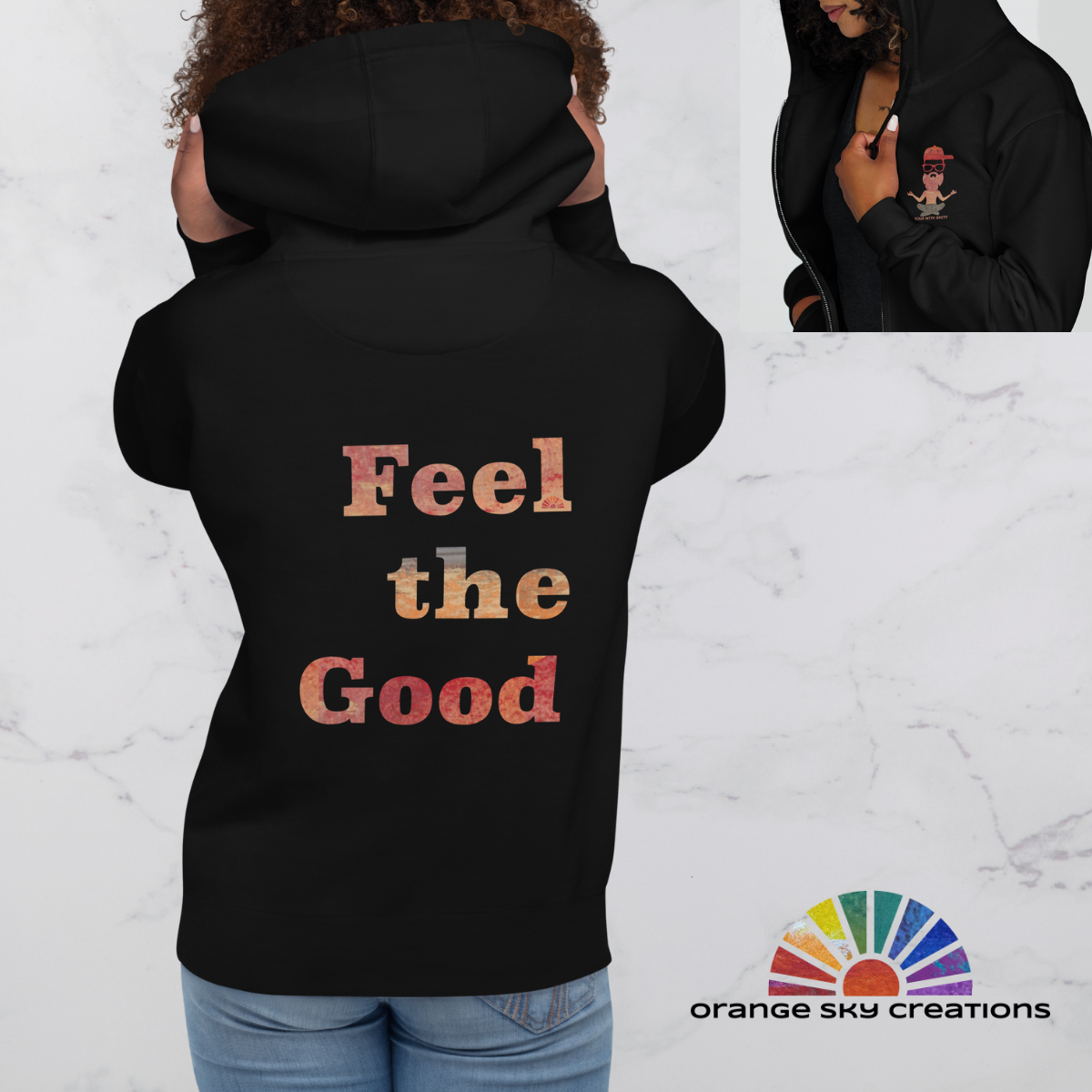 Yoga with Brett, Feel the Good ~ All-Over Print Large Tote Bag