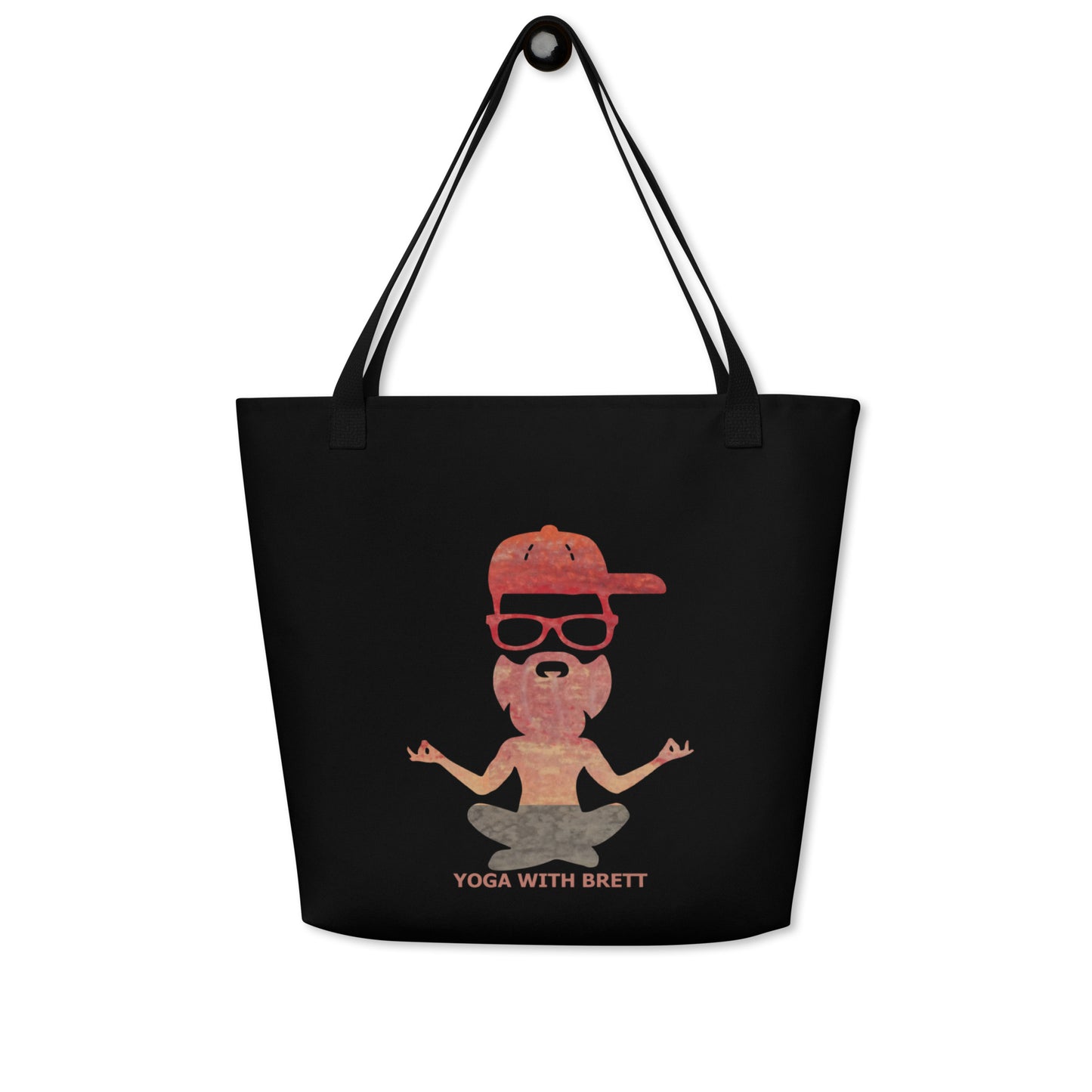 Yoga with Brett, Feel the Good ~ All-Over Print Large Tote Bag