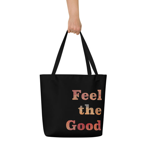 Yoga with Brett, Feel the Good ~ All-Over Print Large Tote Bag