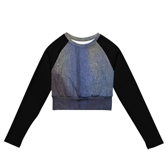 Through the Fog ~ Recycled long-sleeve crop top