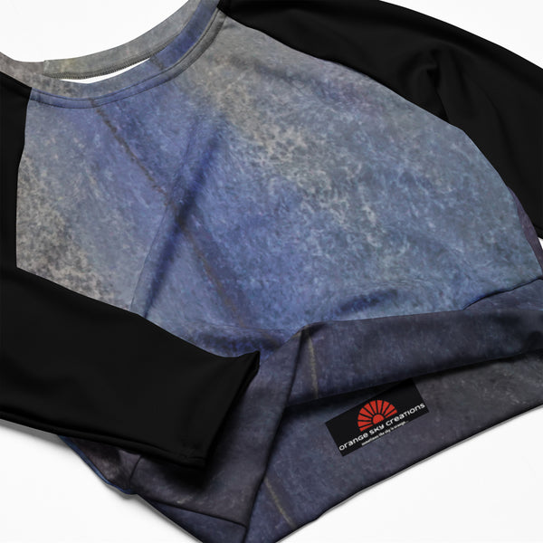 Through the Fog ~ Recycled long-sleeve crop top