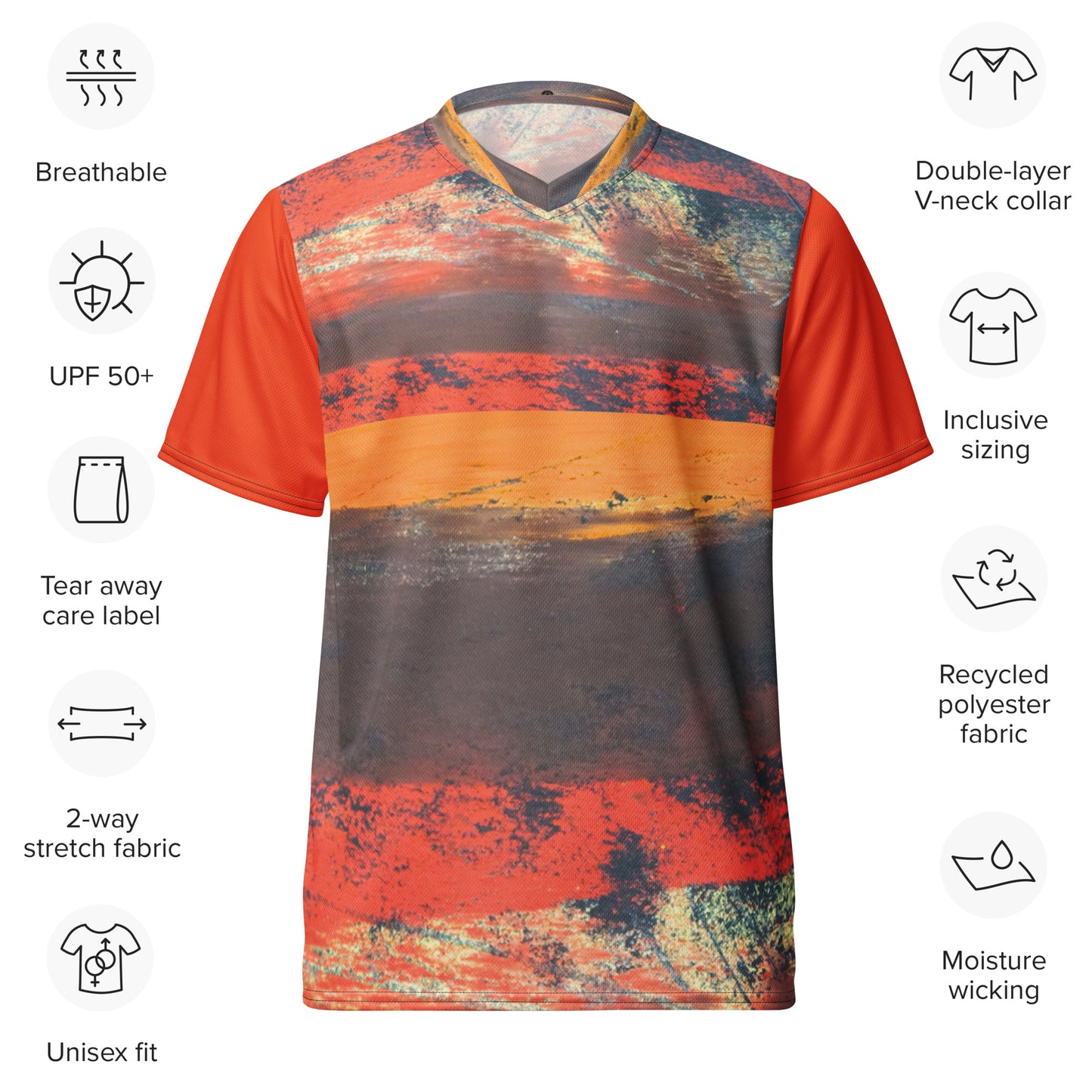 Recycled Unisex Sports Jersey ~ Feel the Fire