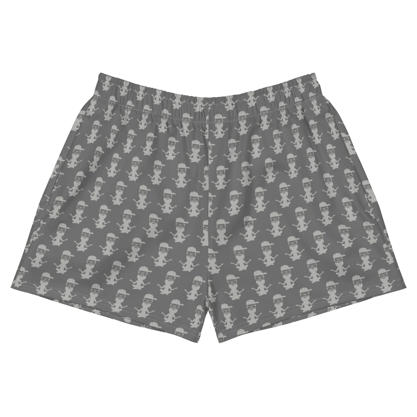 Yoga with Brett ~ grey on grey ~ Women’s Recycled Athletic Shorts