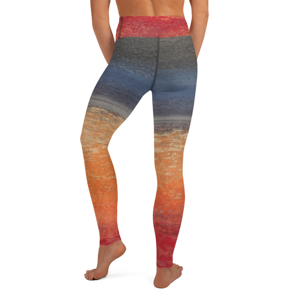 Yoga with Brett on Red Sky ~ Active Yoga Leggings