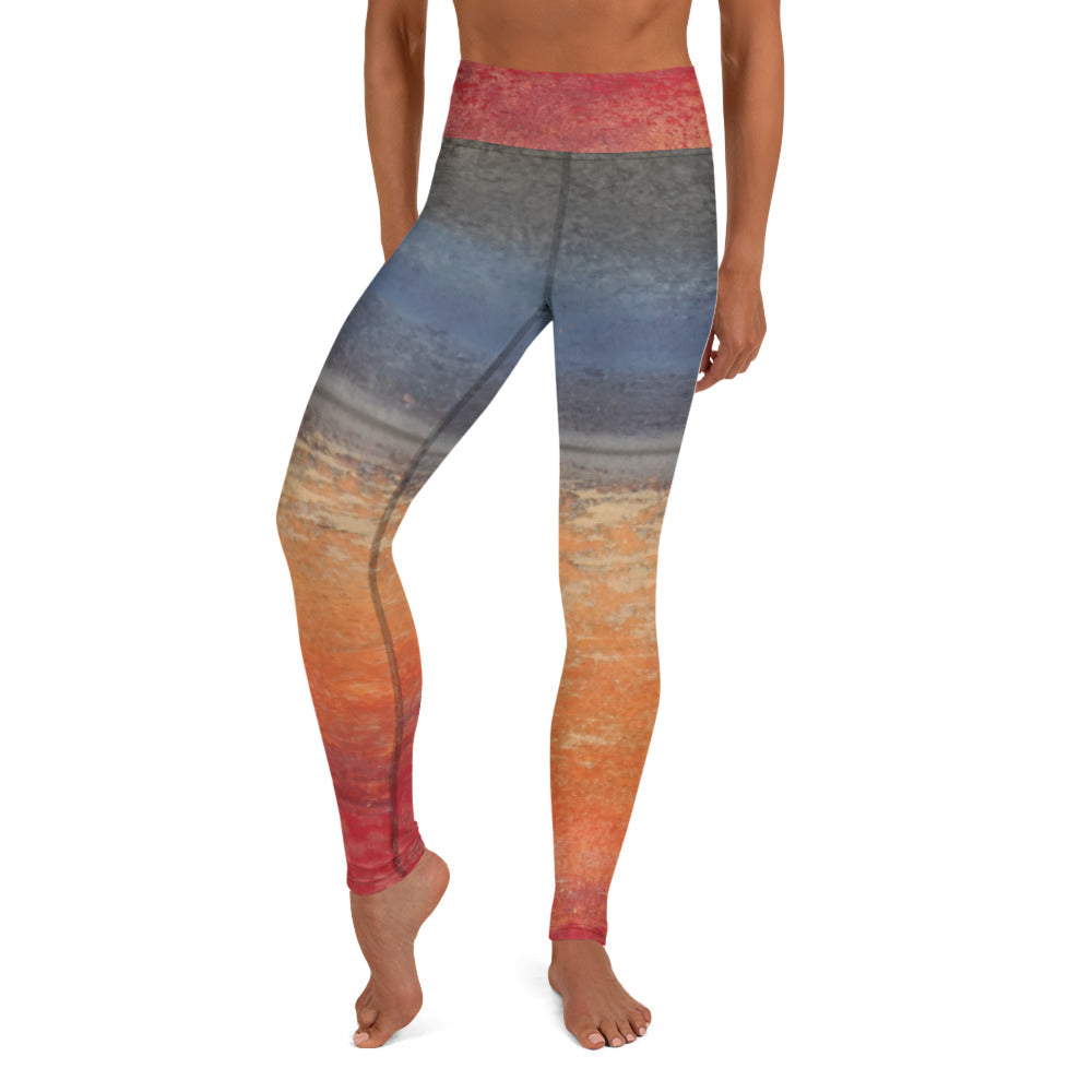 Yoga with Brett on Red Sky ~ Active Yoga Leggings