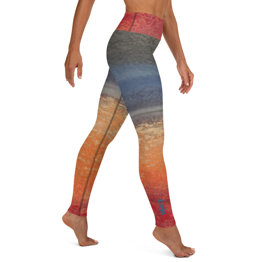 Yoga with Brett on Red Sky ~ Active Yoga Leggings