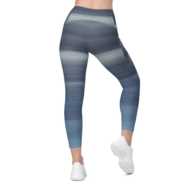 Push the Limit Brighton ~ Crossover Waist Leggings with Pockets