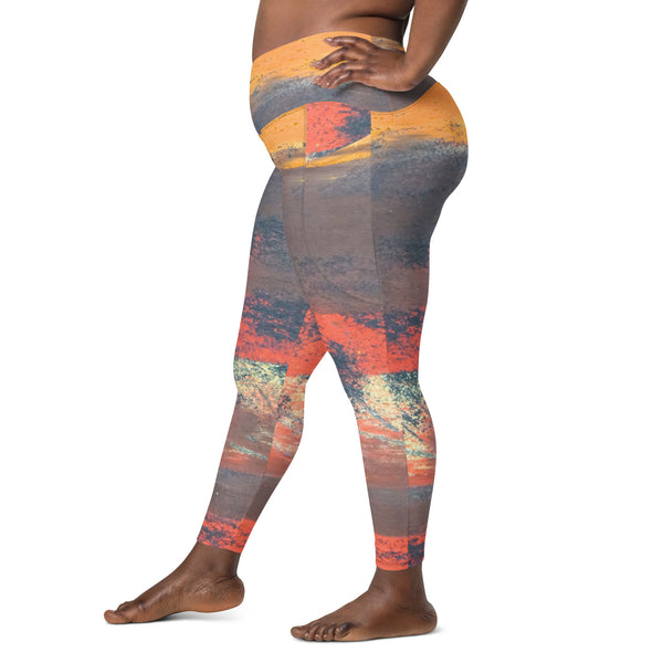 Feel the Fire ~ Crossover leggings with pockets