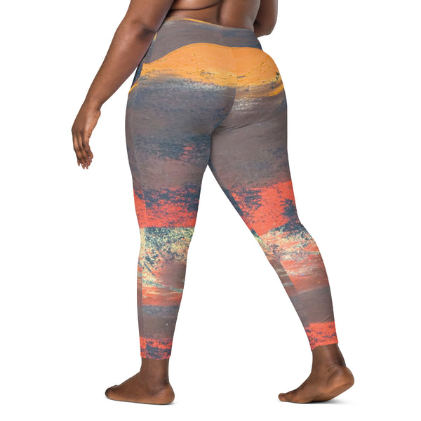 Feel the Fire ~ Crossover leggings with pockets