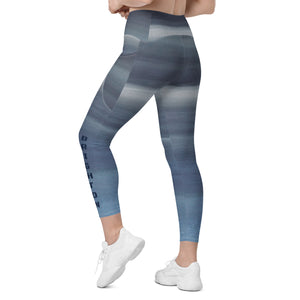 Push the Limit Brighton ~ Crossover Waist Leggings with Pockets